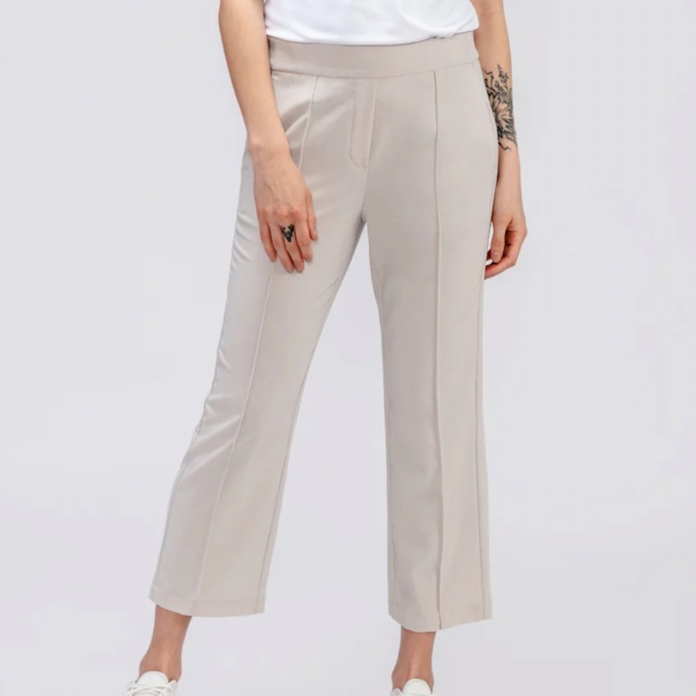 Ministry of supply Womens tan velocity pull on crop pants M